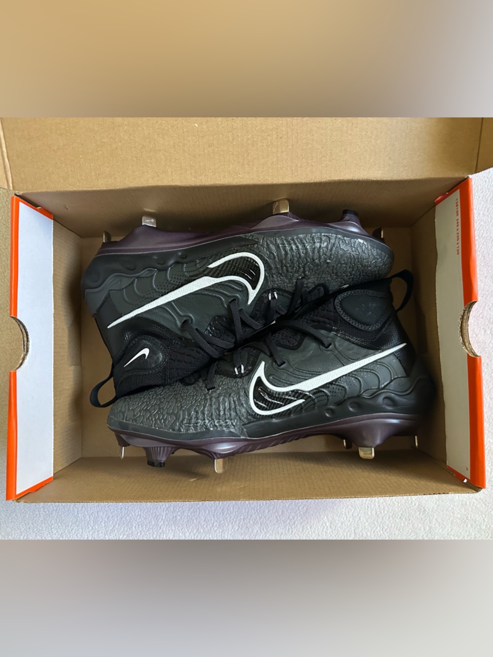 Nike Alpha Huarache NXT Men's Metal Baseball Cleats Black sz 8.5 DJ6517-010